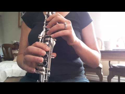 Clarinet 2 octave Bb scale
