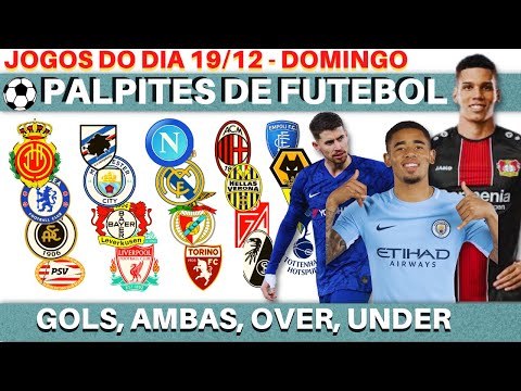 Palpites de Futebol para Amanh 19/12, DOMINGO.