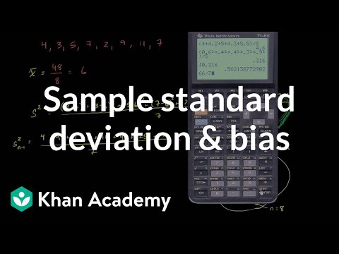 Sample Standard Deviation And Bias Video Khan Academy