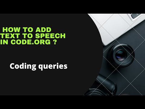 How to add text to speech in code.org ?
