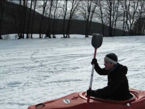 Carvingrodel und Snowkajak
