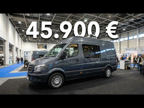 Fabrikneu ausgebaut 45.000 € Mega-Sprinter Wohnmobil Campervan mit riesigem Bett