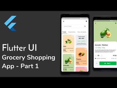 Flutter UI | Minimal UI Designs | Grocery Shopping App | Part-1| Protorix Code