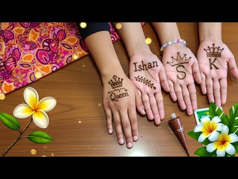 Beautiful name mehandi tattoo design😍| Stylish Mehandi tatoo design for girls and boys ☺️