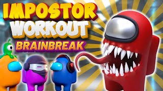 Among us fitness work out P.E edition /Kids and family workout video /PE At Home |Open Physed /