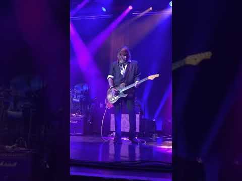 Jeff Beck & Johnny Depp. Oslo, July.2.22.Johnny picks up a bra at the end.