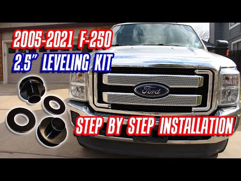 How to install Superlift f250 2.5\" leveling kit - Ford F-250 / F-350 super duty 2005-2023 part 40007