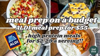 Meal Prep on a Budget | Aldi Meal Prep for $55 | Healthy Meals for $2.29 a Serving