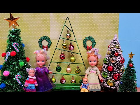 Christmas 2023 ! Elsa & Anna toddlers celebrate - Barbie dolls