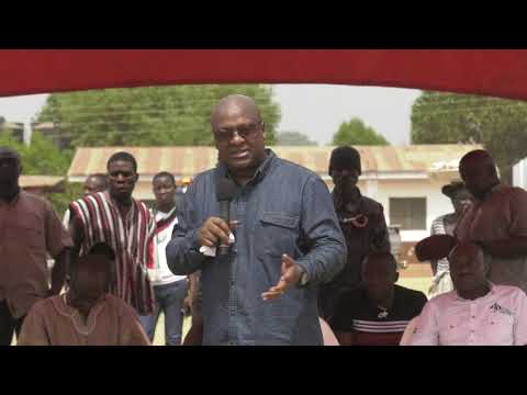 NDC Fiagbearer John Mahama at the Moseskrom in Debiso, Western North Region.