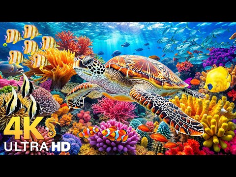 Dive Into the Mesmerizing Underwater Realm🐠Marvel at Sea Animal in The Best 4K ULTRA HD Aquarium .