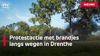 Rookpluimen langs de weg: brandjes aangestoken bij protestactie
