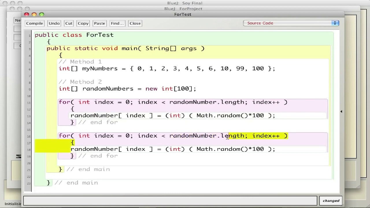 Java Arrays, for loops, and random numbers
