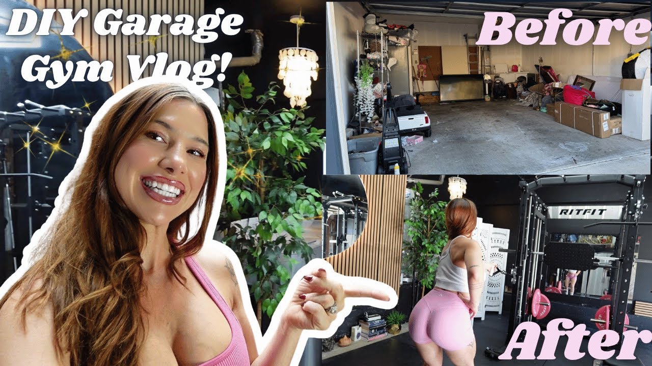 💪🏻 I Built my DREAM Garage GYM | Full Transformation + At-Home RitFit Functional Smith Machine Setup