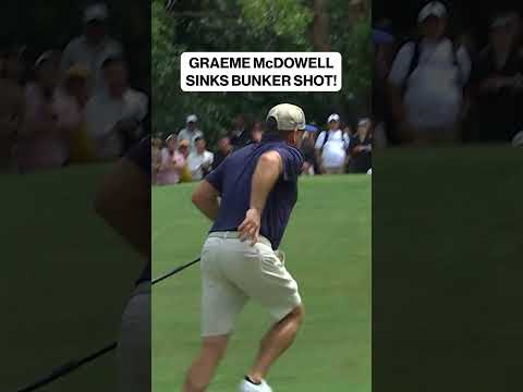 WHAT. A. SHOT. BY GRAEME McDOWELL 😲😱 #LIV #golf #livgolf #golfer #holeout #bunker