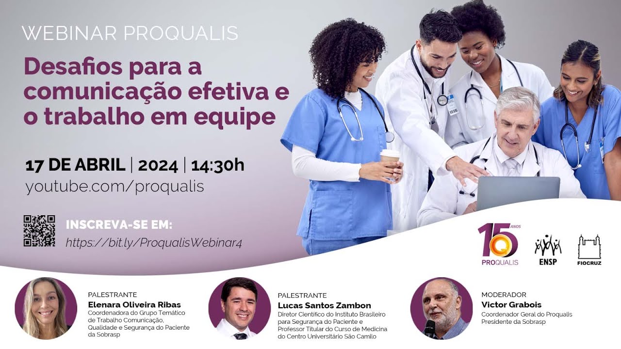 Webinar Proqualis | Desafios para a comunicação efetiva e o trabalho em equipe