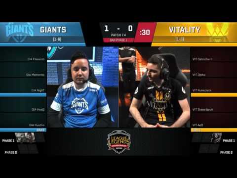 League Of Legends — Giants vs Vitality  EU LCS 2017 Spring Game 2 Remake