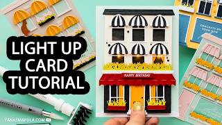 Interactive Light Up Card Tutorial | DIY Holiday City Card with Easy Lights
