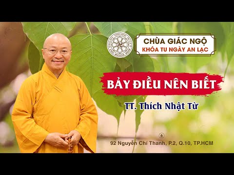 Pháp thoại khóa tu Ngày An lạc &amp;quot;Bảy điều nên biết&amp;quot; - Thầy Nhật Từ giảng