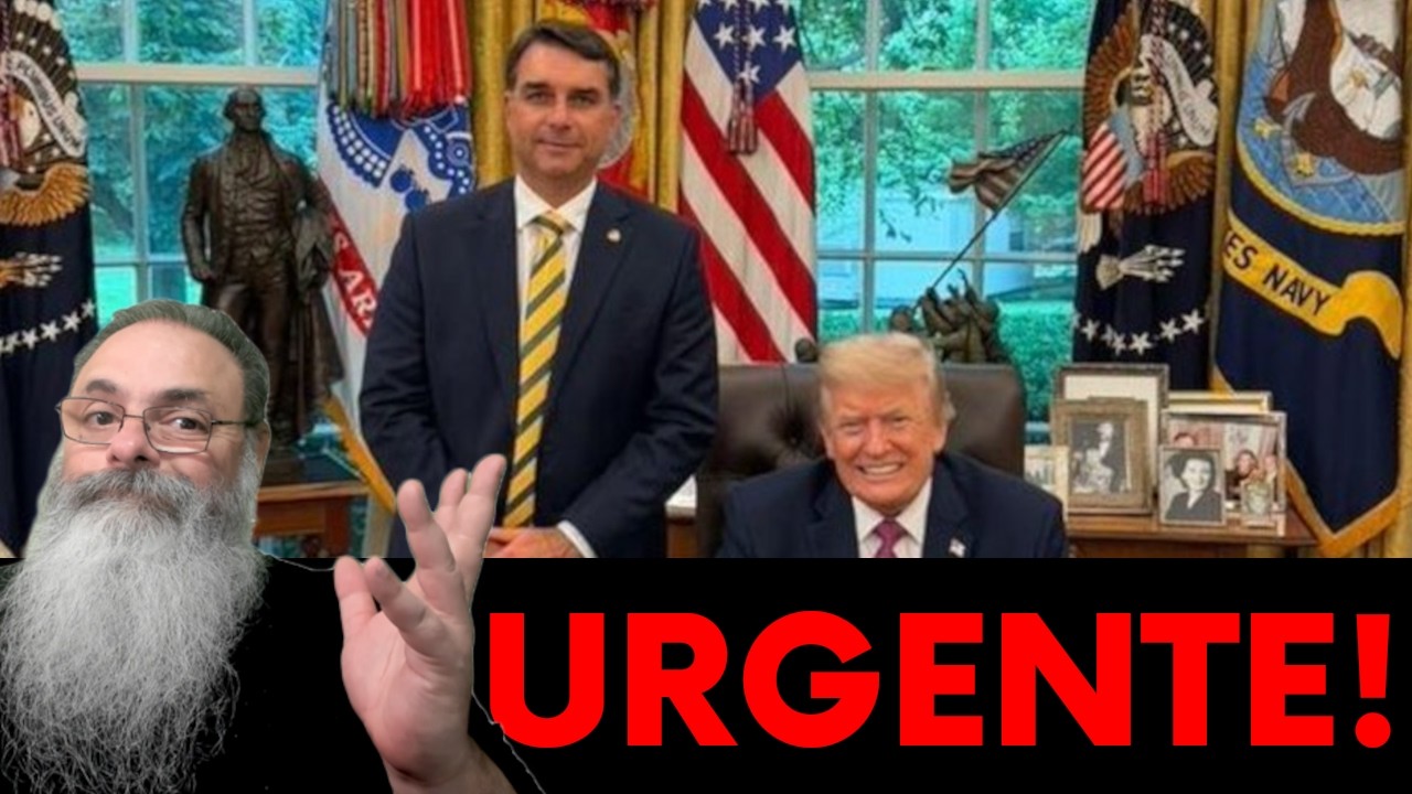 URGENTE! FLÁVIO BOLSONARO faz COLETIVA de IMPRENSA após ENCONTRO com TRUMP!