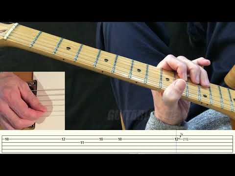 Slow Blues Lead Guitar 2- Guitar Lesson - With Tab