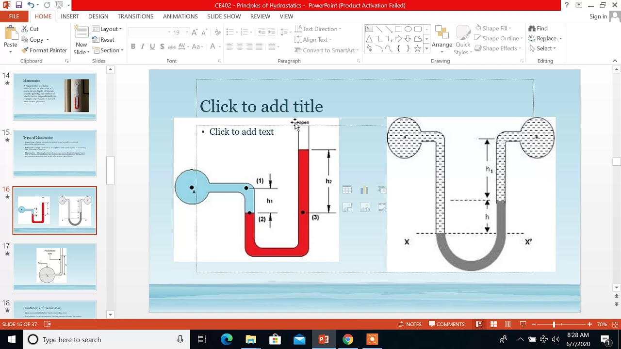 Fluid Mechanics (Principles of Hydrostatics)