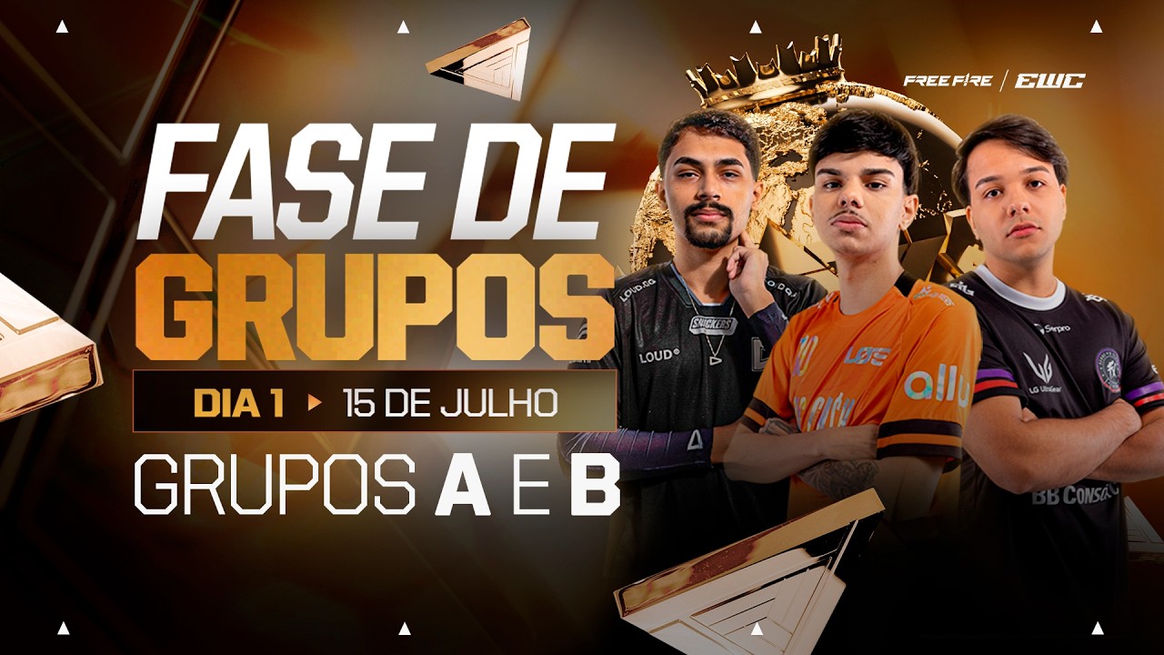 🔴 AO VIVO: FREE FIRE NA COPA DO MUNDO DE ESPORTS - EWC 🏆 FASE DE GRUPOS - DIA 1