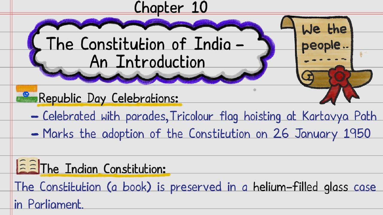 📝FREE Notes | The Constitution of India - An Introduction | Class 7 Social Science | NCERT