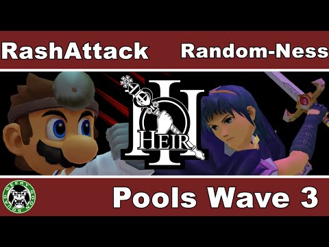 Heir 3 - RashAttack (Doc) Vs. Random-Ness (Marth, Fox) - Pools Wave C - Melee Singles