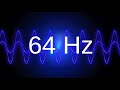 64 Hz clean pure sine wave BASS TEST TONE