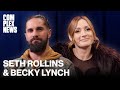 WWE S Seth Rollins And Becky Lynch Talk Real Wrestling Injuries His Finisher Being Banned