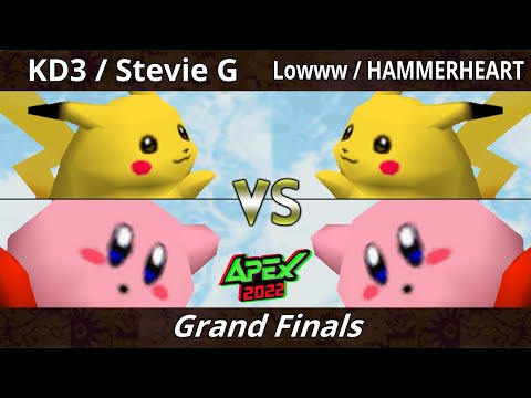 Apex 2022  GRAND FINALS - Lowww & HAMMERHEART Vs. KD3 & Stevie G - SSB64 Smash Bros Tournament