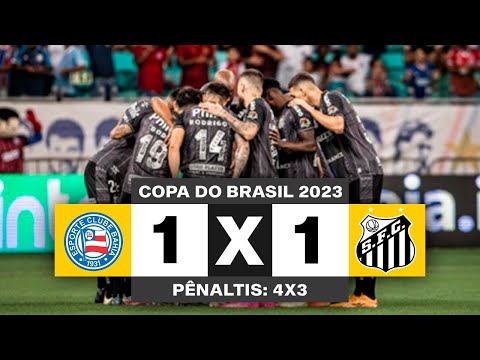Santos 1 (3) x (4) 1 Bahia - mais um vexame
