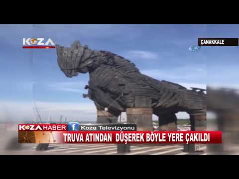 TRUVA ATINDAN DÜŞEREK BÖYLE YERE ÇAKILDI