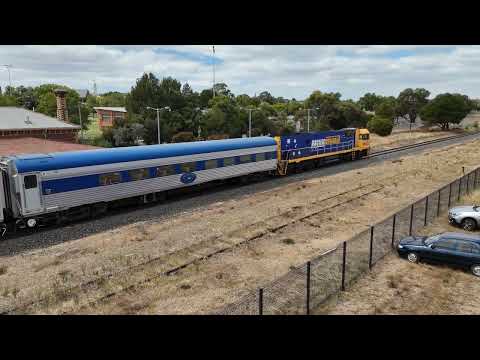 The Overland with NR122 (1AM8) Stawell Station - DJI flip drone