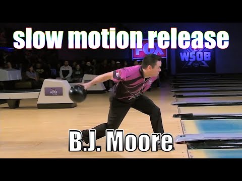 B.J. Moore slow motion release - PBA Bowling