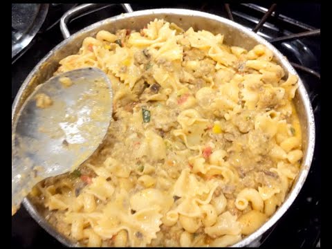 HOW TO MAKE HOMEMADE CHEESE HAMBURGER HELPER