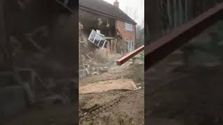 Wall collapsed before metal beam fitted
