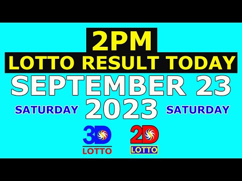 2pm Lotto Result Today September 23 2023 (Saturday)