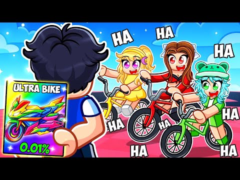 I Pretended To Be A NOOB In Bike Obby Then Used 0.01% BIKE! (Roblox)