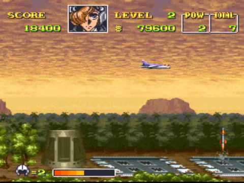 U.N Squadron SNES first 5 levels without using weapon