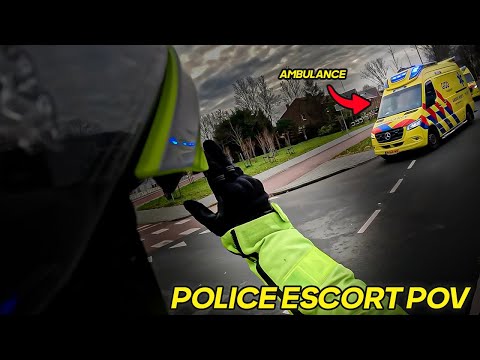 [POV] CRAZY Police Escort for AMBULANCE