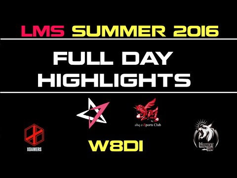 LMS Full Highlights W8D1 MSE vs XG | JT vs AHQ Summer 2016 - LMS LOL