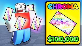 Spending $100,000 For The NEW CHROMA CARDS FINISHER In Blade Ball..