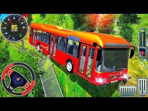 Real Bus Uphill Driving 3D Simulator2 - Offroad Coach Bus Drive 2023 - Android GamePlay