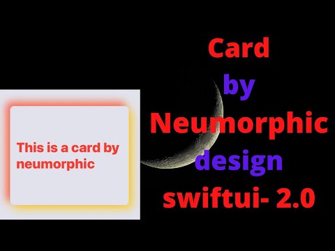 easy and soft (card) by neumorphic design in -swiftui-2.0-