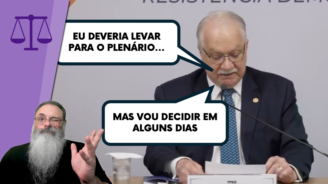 FACHIN dá a ENTENDER que VAI LEVAR o caso ao PLENÁRIO: "A INSTITUIÇÃO precisa SER PRESERVADA"