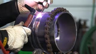 TIG Welding: Walking the cup on 6" carbon steel pipe!