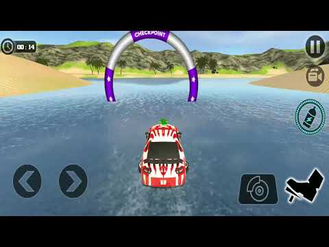 Floating Water Surfer Car Driving - Beach Racing | floating water car 2021 #L1