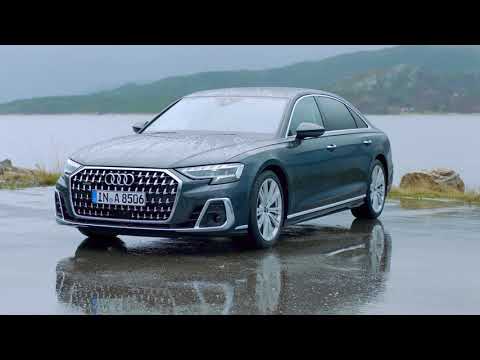 New AUDI A8 L 60 TFSI 2022 - exterior, interior and driving shoot (Manhattan Grey color)